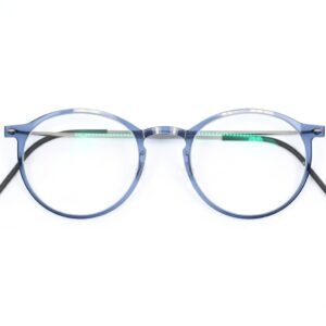 TRANSPARENT BLUE ROUND GLASSES 20% off