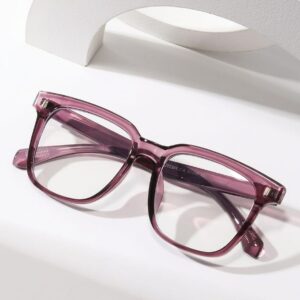 BERRY SQUARE TRANSPARENT GLASSES 20% off
