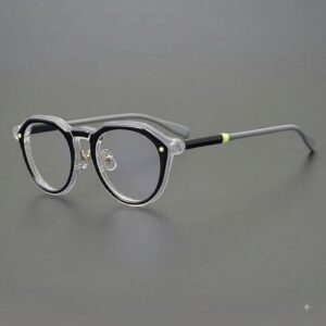 BLACK CLEAR ROUND GLASSES 20% off