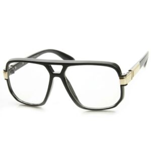 BLACK AVIATOR GOLD DETAIL GLASSES 20% off