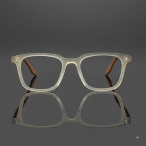 TRANSPARENT BROWN SQUARE GLASSES 20% off